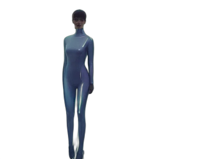 dress, robot, creature, staff transparent PNG cut-out