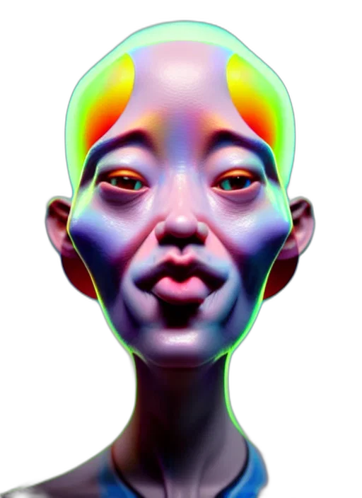 face, mask, robot, creature transparent PNG cut-out
