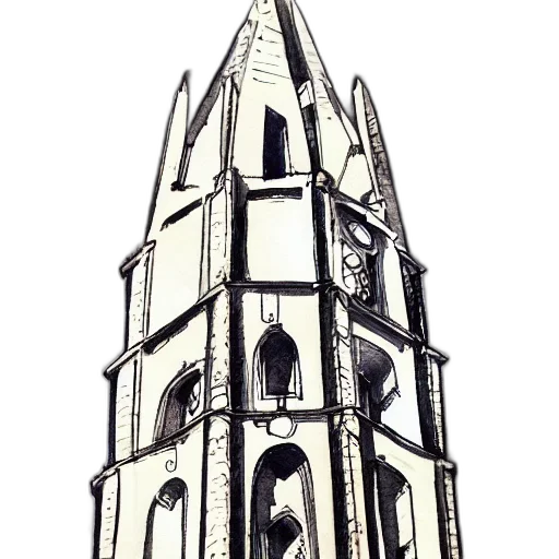 building, dress, crown, weapon transparent PNG cut-out