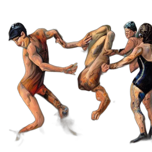 concept art, underwater, fire, drunks transparent PNG cut-out