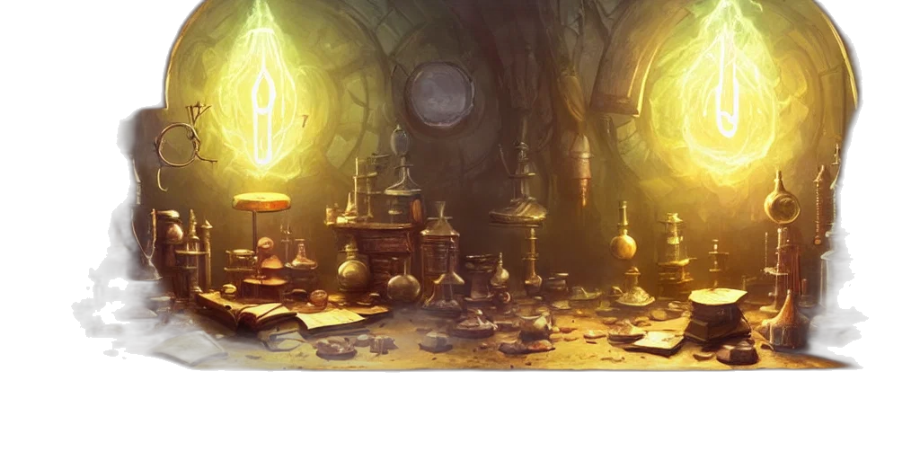 concept art, fantasy art, fire, golden transparent PNG cut-out