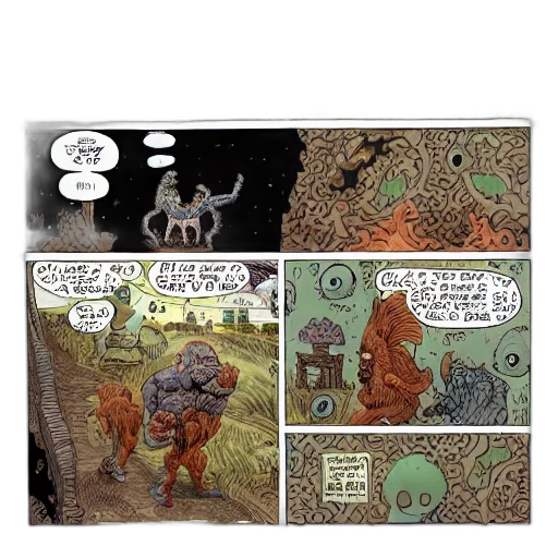 comic book art, concept art, outer space, underwater transparent PNG cut-out
