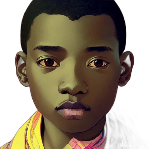 face, photorealistic, concept art, cartoon transparent PNG cut-out