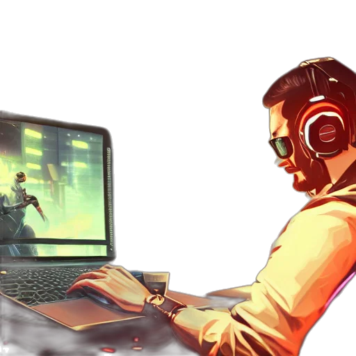 cyberpunk, concept art, comic book art, pixel art transparent PNG cut-out