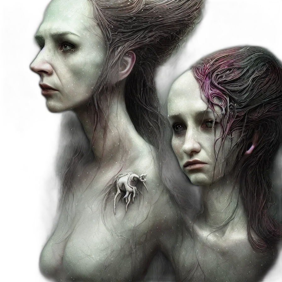 face, mask, creature, concept art transparent PNG cut-out