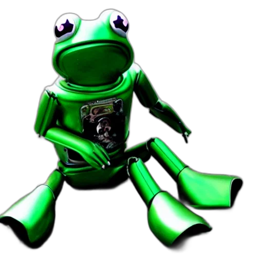 robot, staff, creature, 3d render transparent PNG cut-out