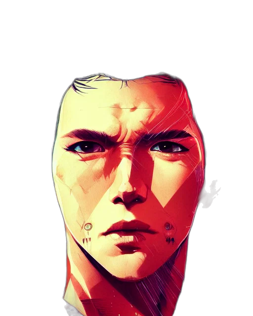 face, mask, robot, jacket transparent PNG cut-out