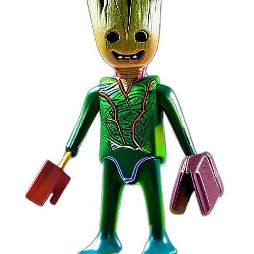 robot, mask, staff, creature transparent PNG cut-out