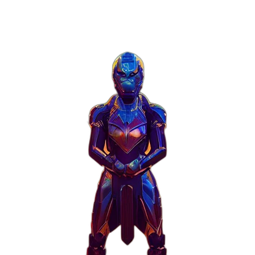 robot, staff, mask, creature transparent PNG cut-out