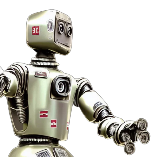 robot, 3d render, concept art, made transparent PNG cut-out