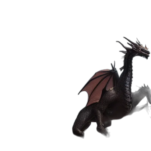dragon, creature, animal, staff transparent PNG cut-out