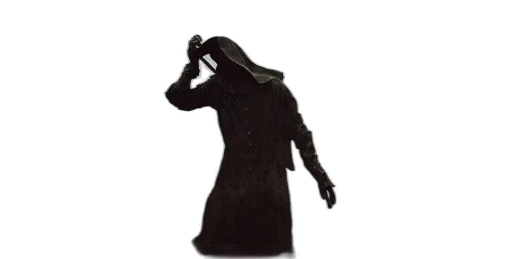 jacket, mask, staff, dress transparent PNG cut-out