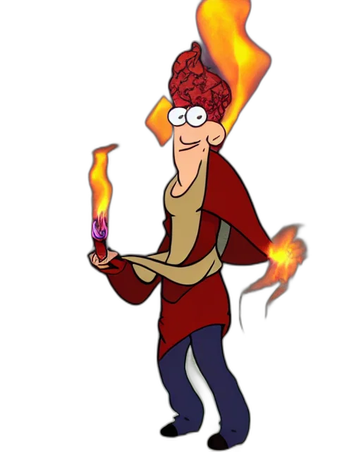 hat, jacket, staff, concept art transparent PNG cut-out