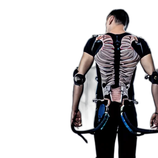 robot, staff, cyberpunk, concept art transparent PNG cut-out