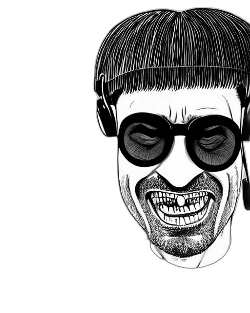 face, mask, cartoon, comic book art transparent PNG cut-out