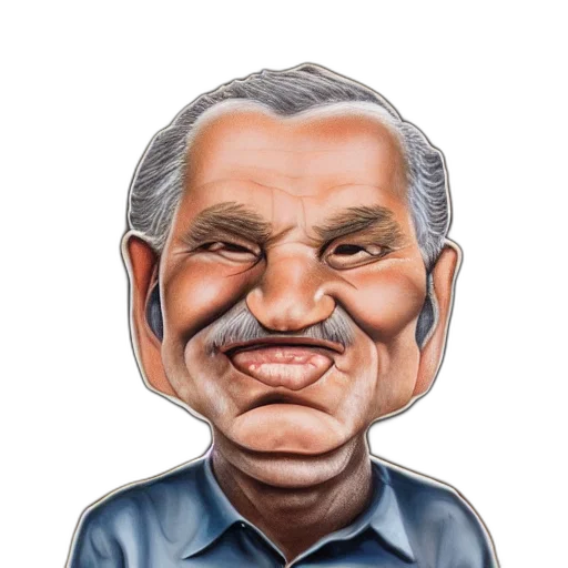 face, staff, cartoon, photorealistic transparent PNG cut-out