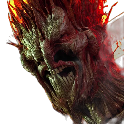 face, creature, mask, hair transparent PNG cut-out