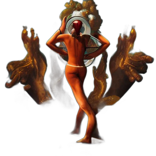 crown, staff, mask, creature transparent PNG cut-out