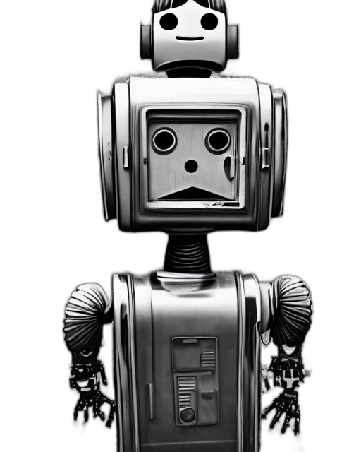 robot, 3d render, concept art, cartoon transparent PNG cut-out