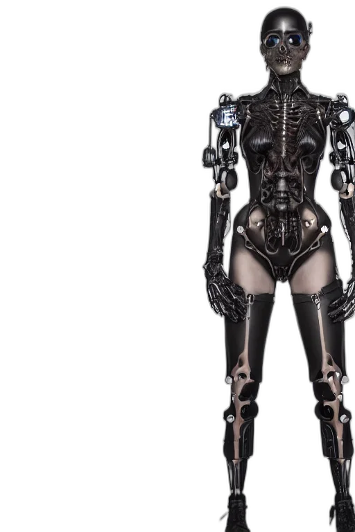 robot, cyberpunk, concept art, 3d render transparent PNG cut-out