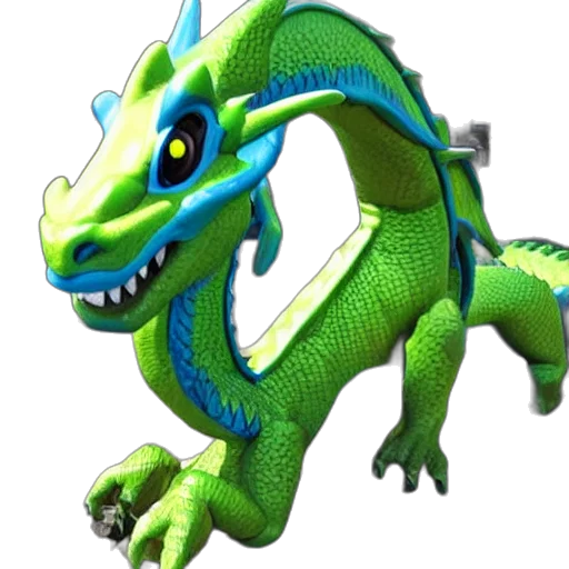 dragon, staff, creature, animal transparent PNG cut-out