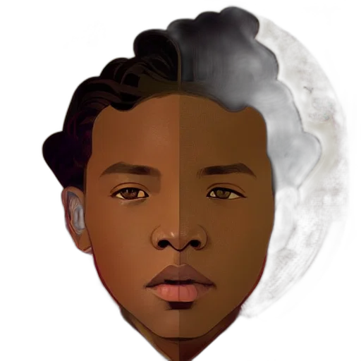 face, mask, concept art, cartoon transparent PNG cut-out