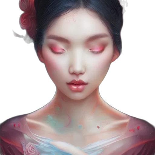 face, mask, dress, jewelry transparent PNG cut-out