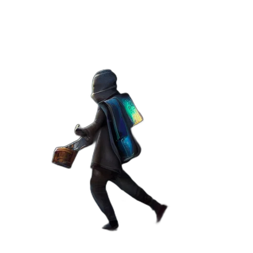 jacket, staff, robot, mask transparent PNG cut-out
