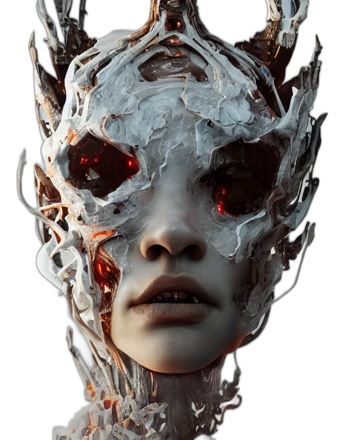 face, robot, mask, creature transparent PNG cut-out