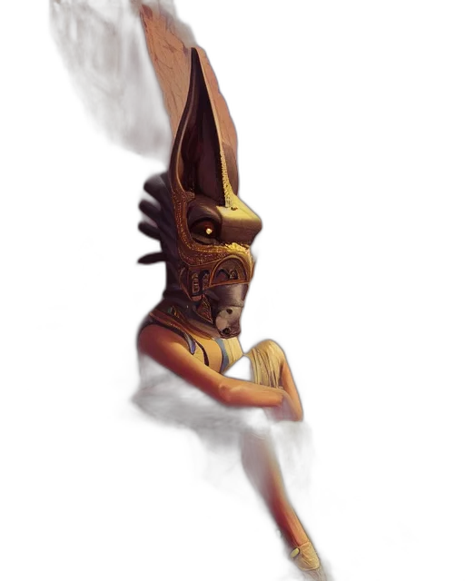 mask, dragon, staff, creature transparent PNG cut-out
