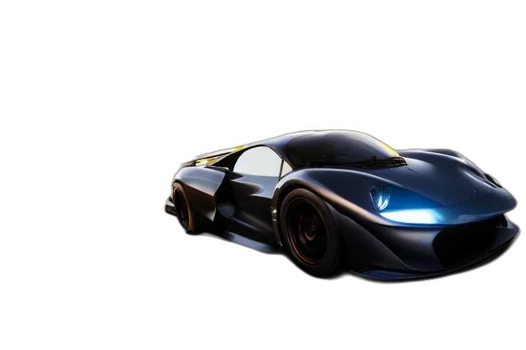 car, 3d render, concept art, photorealistic transparent PNG cut-out