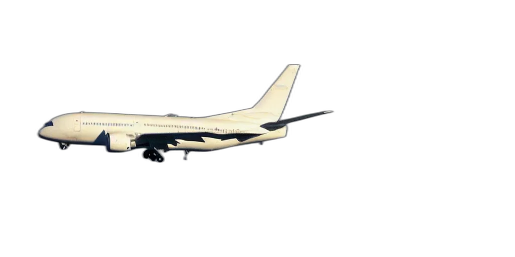 3d render, photorealistic, concept art, airplane transparent PNG cut-out