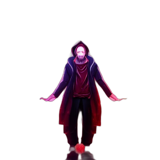 jacket, staff, creature, concept art transparent PNG cut-out