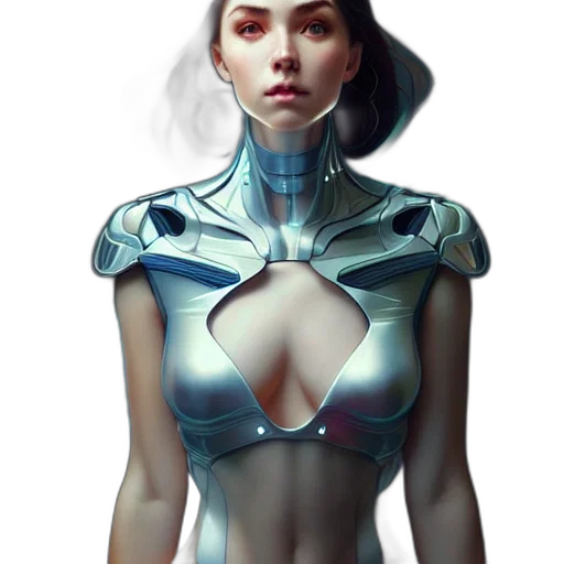robot, dress, jewelry, face transparent PNG cut-out