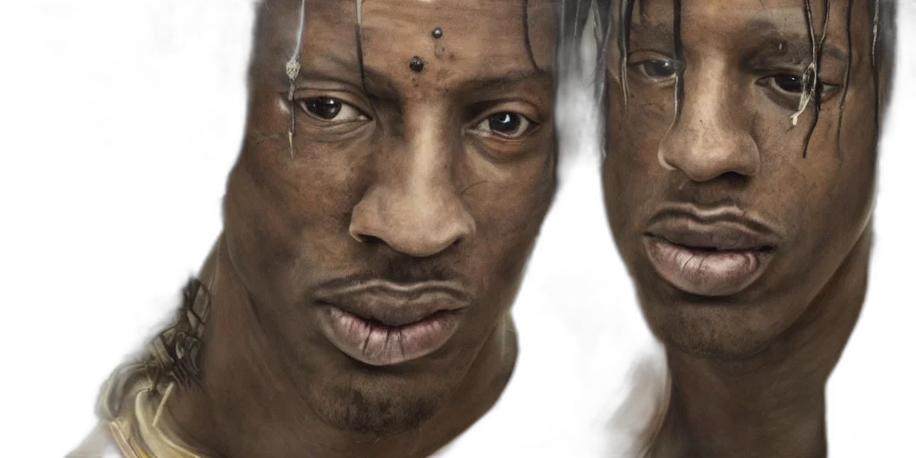 face, photorealistic, concept art, travis transparent PNG cut-out