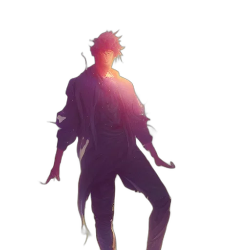 creature, staff, jacket, robot transparent PNG cut-out