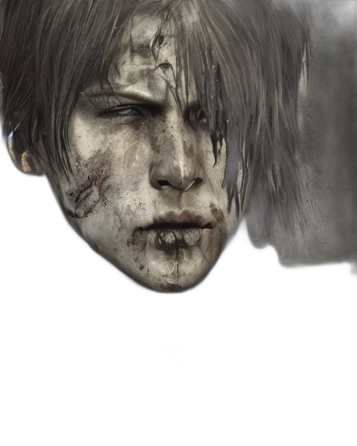 face, mask, creature, hair transparent PNG cut-out