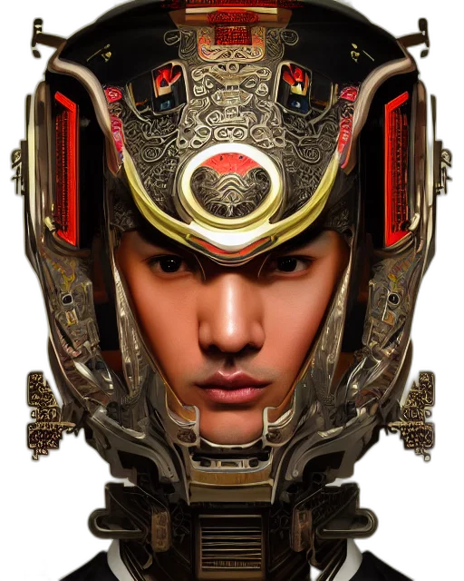 robot, face, mask, crown transparent PNG cut-out