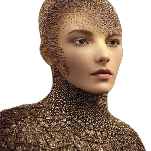 robot, face, hair, jewelry transparent PNG cut-out