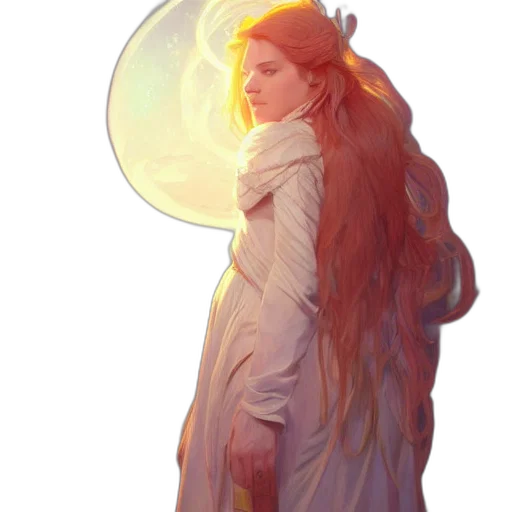 dress, staff, dragon, face transparent PNG cut-out