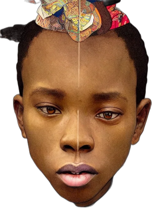 face, mask, crown, hair transparent PNG cut-out