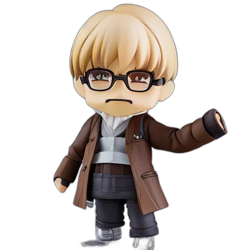old, man, nendoroid, figurine transparent PNG cut-out