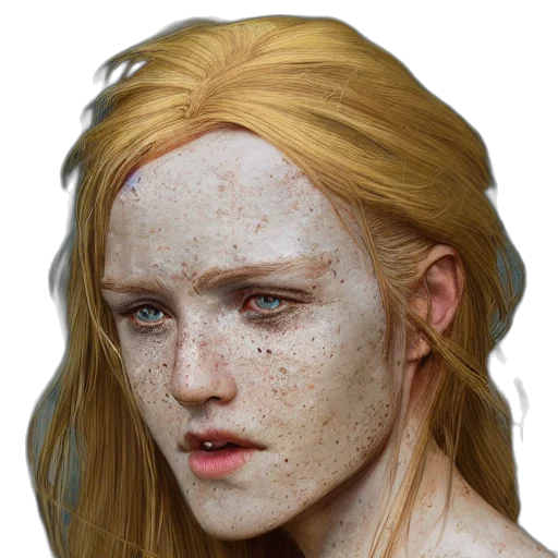 face, mask, hair, jewelry transparent PNG cut-out