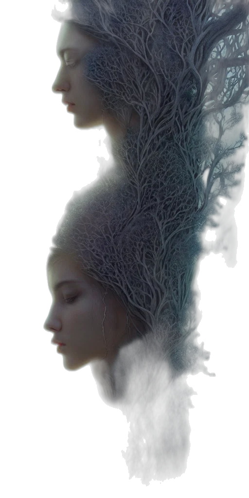 hair, crown, creature, face transparent PNG cut-out