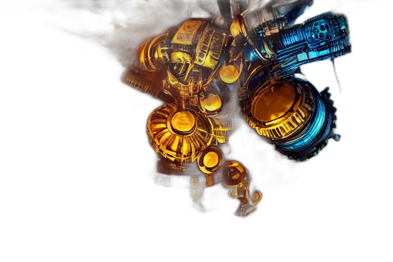 robot, weapon, concept art, fantasy art transparent PNG cut-out