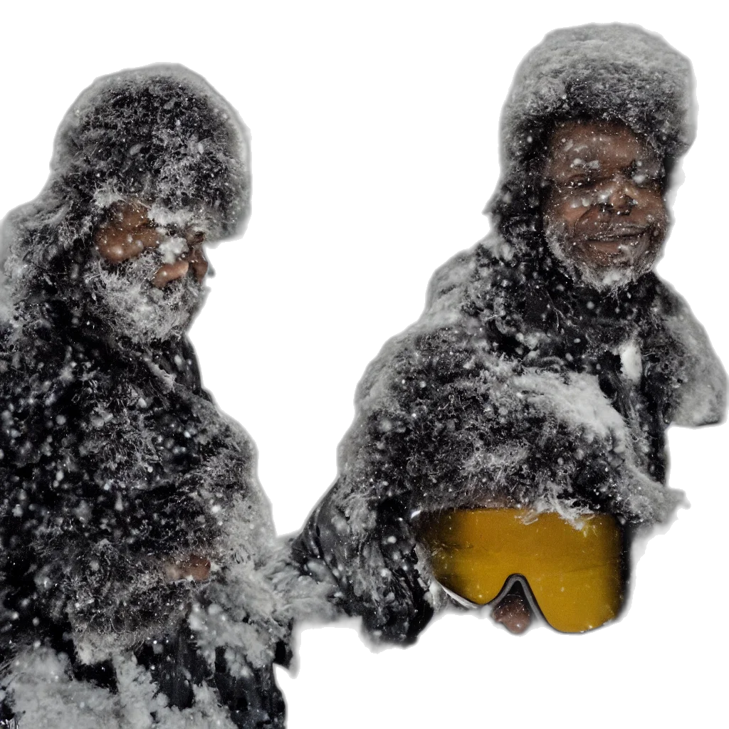 3d render, concept art, snow, photo transparent PNG cut-out