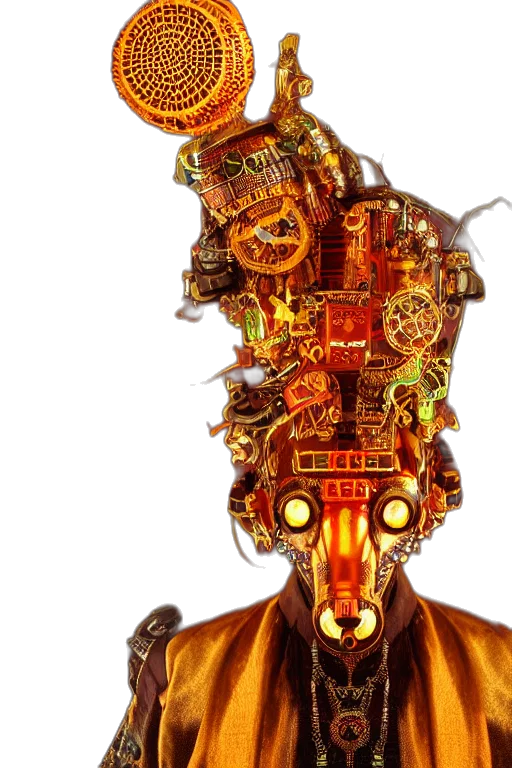 robot, mask, face, cyberpunk transparent PNG cut-out