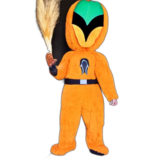 jacket, mask, staff, creature transparent PNG cut-out