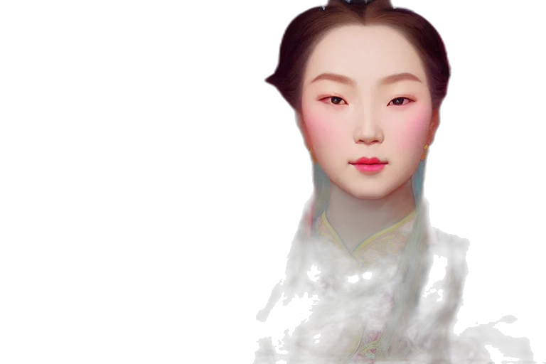 face, staff, photorealistic, oil painting transparent PNG cut-out