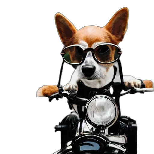 animal, photorealistic, dog, riding transparent PNG cut-out